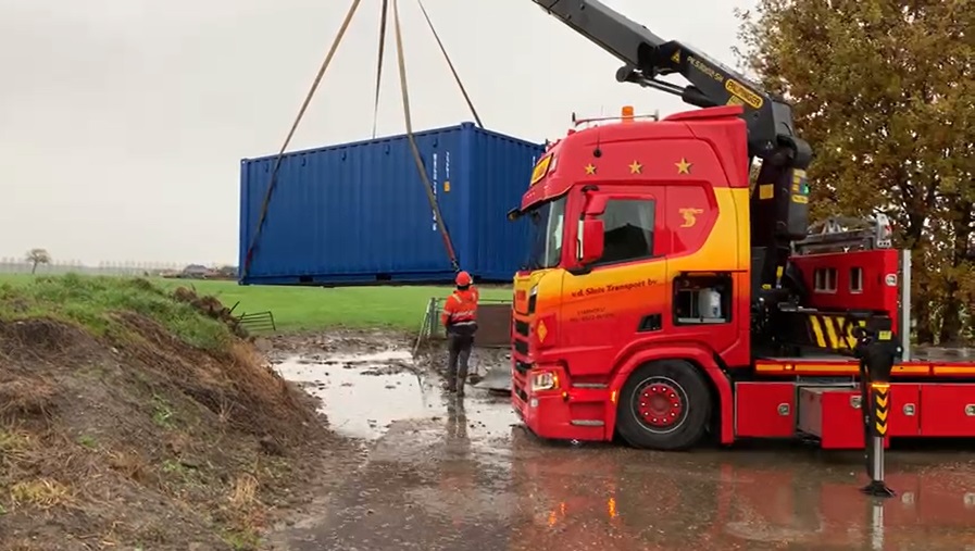 Nieuws 20241127 aankomst nieuwe container